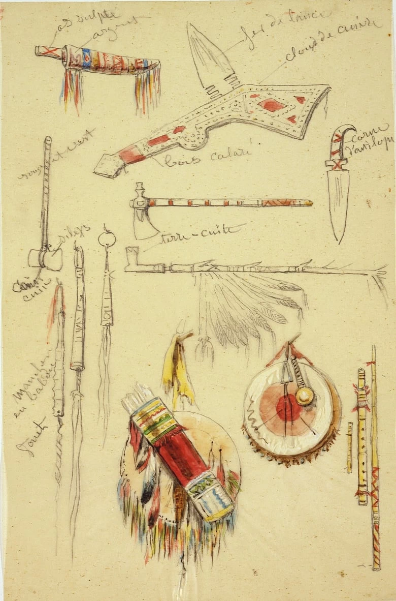 Manufatti, armi e pipe indiani